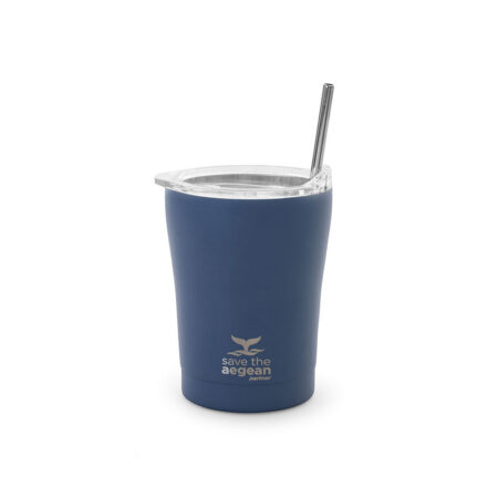 ESTIA ΘΕΡΜΟΣ COFFEE MUG SAVE THE AEGEAN 350ml DENIM BLUEESTIA01-12182 ESTIA