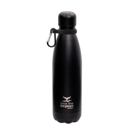 ESTIA ΘΕΡΜΟΣ TRAVEL FLASK SAVE THE AEGEAN 500ml MATTE BLACKESTIA01-7799 ESTIA - Image 3