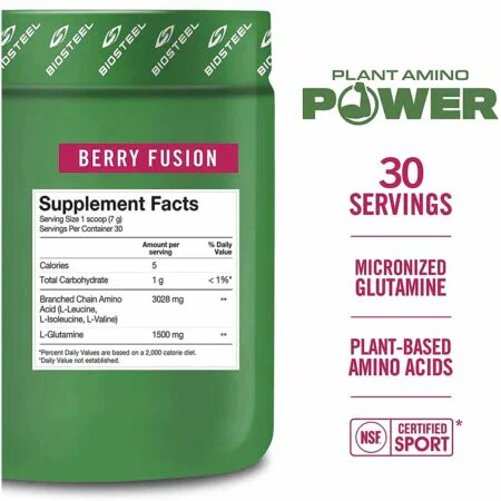 BIOSTEEL PLANT AMINO POWER BCAA+ / BERRY FUSION - 210G 30 ΜΕΡΙΔΕΣBSPAPBBF BIOSTEEL - Image 2