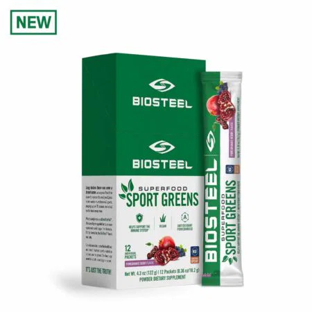 BIOSTEEL SPORT GREENS / ΜΟΥΡΟ ΡΟΔΙ - 122G 12 ΜΕΡΙΔΕΣBSSGPΒ12 BIOSTEEL - Image 1