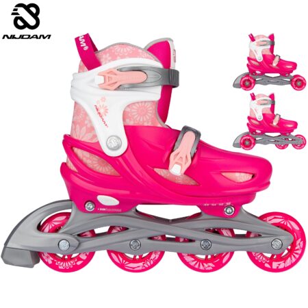 Nijdam Inline Skates Ρυθμιζόμενα 3-σε-1 "Floral Switch" - Image 1