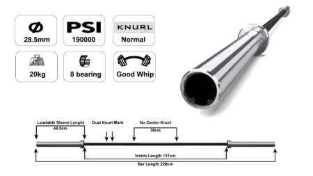 Ολυμπιακή Μπάρα 2.2m Φ50 (20 κιλών) - Image 2
