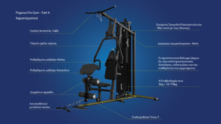 Pegasus® Pro Gym 3 Θέσεων MT-18504-ABC - Image 7