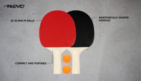 Avento Σετ 2 Ρακέτες Ping Pong & 2 Μπαλάκια "Team Up" - Image 5