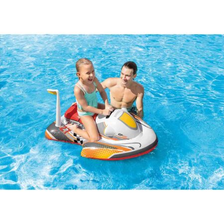 INTEX WAVE RIDER ΠΑΙΔΙΚΟ ΦΟΥΣΚΩΤΟ RIDE ON ΘΑΛΑΣΣΗΣ JET SKI ΜΕ ΧΕΙΡΟΛΑΒΕΣ ΣΕ ΜΠΛΕ ΧΡΩΜΑIN57520 Intex - Image 2