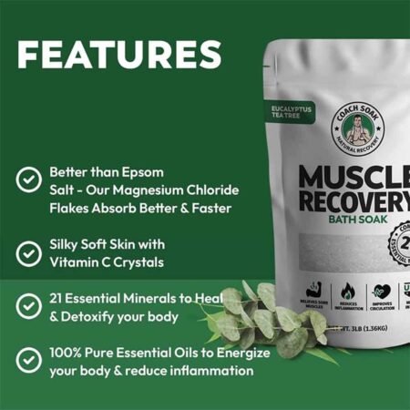 COACH SOAK MUSCLE RECOVERY BATH SOAK 1.36KG EUCALYPTUS TEA TREECSK/56156 Coach Soak - Image 3