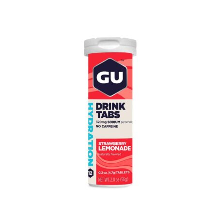 GU HYDRATION DRINK 12 TABLETS 56G STRAWBERRY LEMONADEGU002-276 GU - Image 1