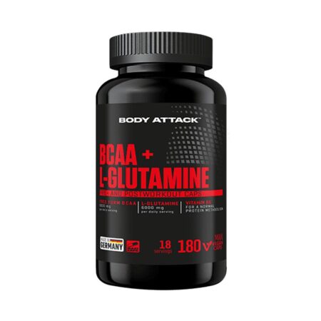 BODY ATTACK BCAA + L-GLUTAMINE 180 VCAPSBA01-198-031 Body Attack Nutrition - Image 1