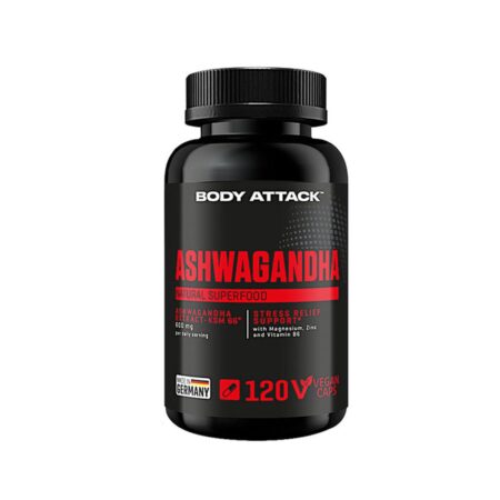 BODY ATTACK ASHWAGANDHA 120 VCAPSBA01-198-212 Body Attack Nutrition - Image 1