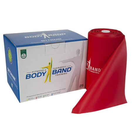 Λάστιχο Γυμναστικής Μέτριο Κορδέλα BODY BAND 25m x 14.5cm Κόκκινο - Image 1