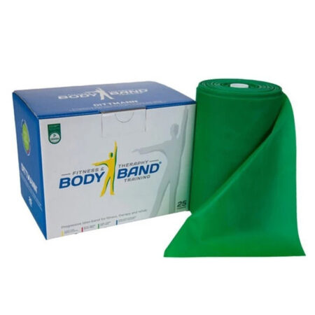 Λάστιχο Γυμναστικής Σκληρό Κορδέλα BODY BAND 25m x 14.5cm Πράσινο - Image 1