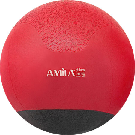 Μπάλα γυμναστικής AMILA GYMBALL 65cm Κόκκινη με Βάρος στην Βάση - Image 2