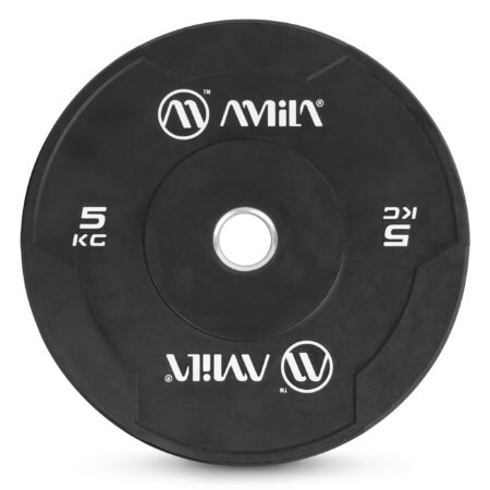 Δίσκος AMILA Black W Bumper Slim 50mm 5Kg - Image 5