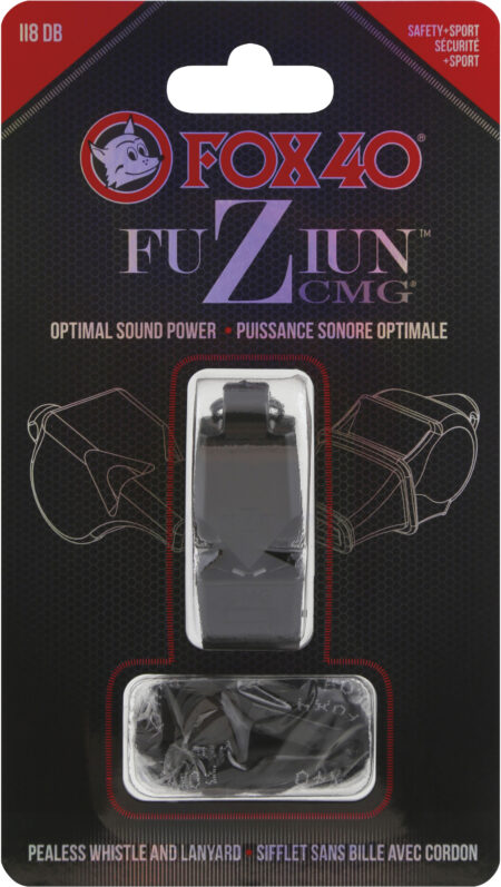 Σφυρίχτρα FOX40 FUZIUN CMG Μαύρη με Κορδόνι - Image 5