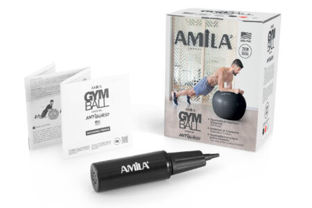 Μπάλα Γυμναστικής AMILA GYMBALL 75cm Μαύρη - Image 9