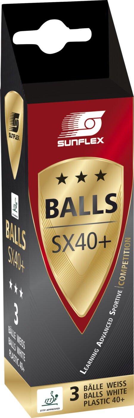 Μπαλάκια Ping Pong Sunflex SX40+ Competition PVC 3 Τεμάχια - Image 6