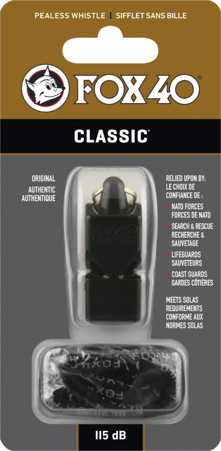 Σφυρίχτρα FOX40 Classic Safety Μαύρη με Κορδόνι - Image 7