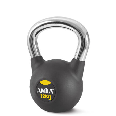 AMILA Kettlebell Rubber Cover Cr Handle 12Kg - Image 11