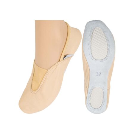 Παπούτσια Ρυθμικής Γυμναστικής Δερμάτινα Μπεζ, Νο26 - Image 4