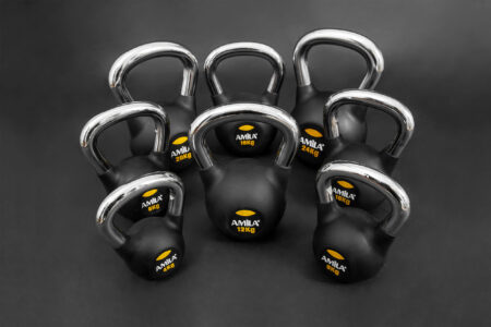 AMILA Kettlebell Rubber Cover Cr Handle 8kg - Image 20