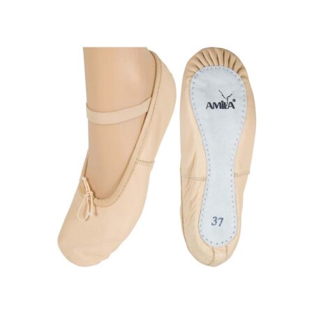 Παπούτσια Μπαλέτου Δερμάτινα Μπεζ, Νο38 - Image 6