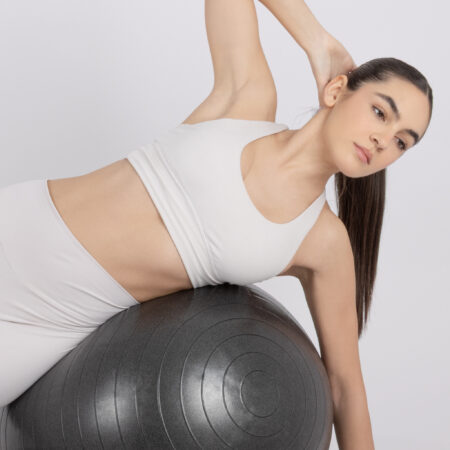 GymBall 55 cm Μώβ Bulk - Image 4