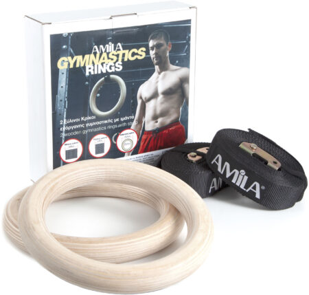 Κρίκοι γυμναστικής AMILA WOOD Gymnastics Rings - Image 16