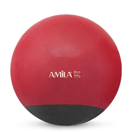 Μπάλα γυμναστικής AMILA GYMBALL 65cm Κόκκινη με Βάρος στην Βάση - Image 12