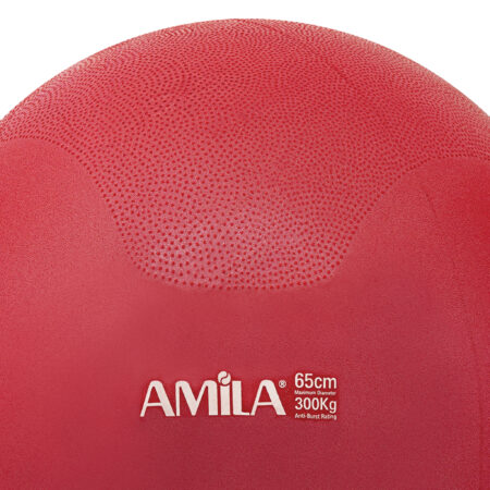 Μπάλα γυμναστικής AMILA GYMBALL 65cm Κόκκινη με Βάρος στην Βάση - Image 16