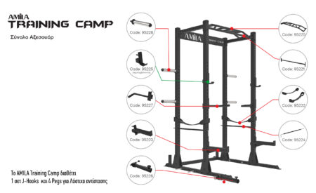 Κλωβός Δύναμης AMILA Power Rack Compact Training Camp - Image 27