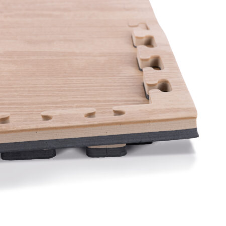 Δάπεδο Προστασίας Puzzle EVA 100x100x2,5 cm – Ξύλο / Μαύρο - Image 3