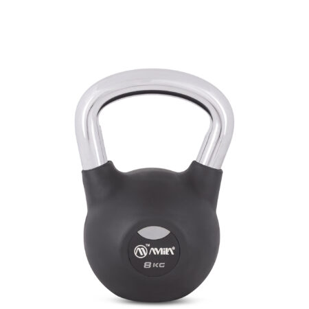 AMILA Kettlebell Rubber Cover Cr Handle 8kg - Image 24