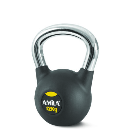 AMILA Kettlebell Rubber Cover Cr Handle 12Kg - Image 19