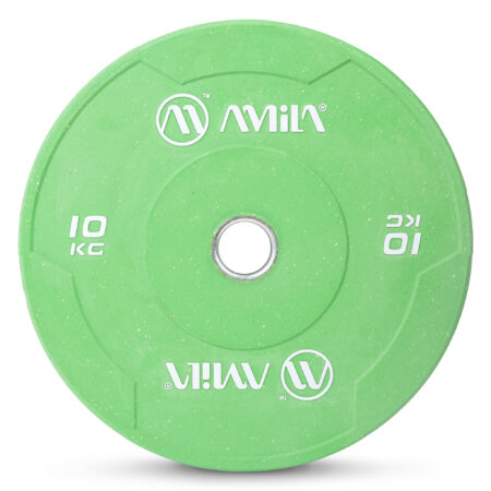 Δίσκος Color Bumper Plate Slim 50 mm 10 kg – Πράσινο - Image 1