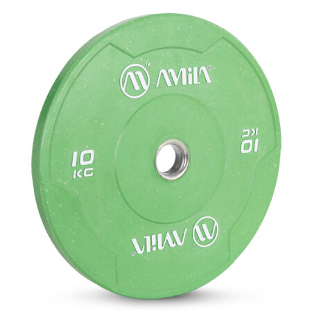 Δίσκος Color Bumper Plate Slim 50 mm 10 kg – Πράσινο - Image 2