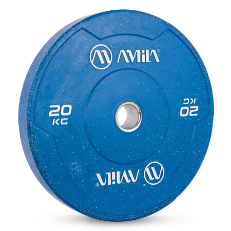 Δίσκος Color Bumper Plate Slim 50 mm 20 kg – Μπλε - Image 2