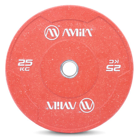 Δίσκος Color Bumper Plate Slim 50 mm 25 kg – Κόκκινο - Image 1